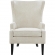 Clementine Wing Accent Arm Chair in Cream Fabric & Black